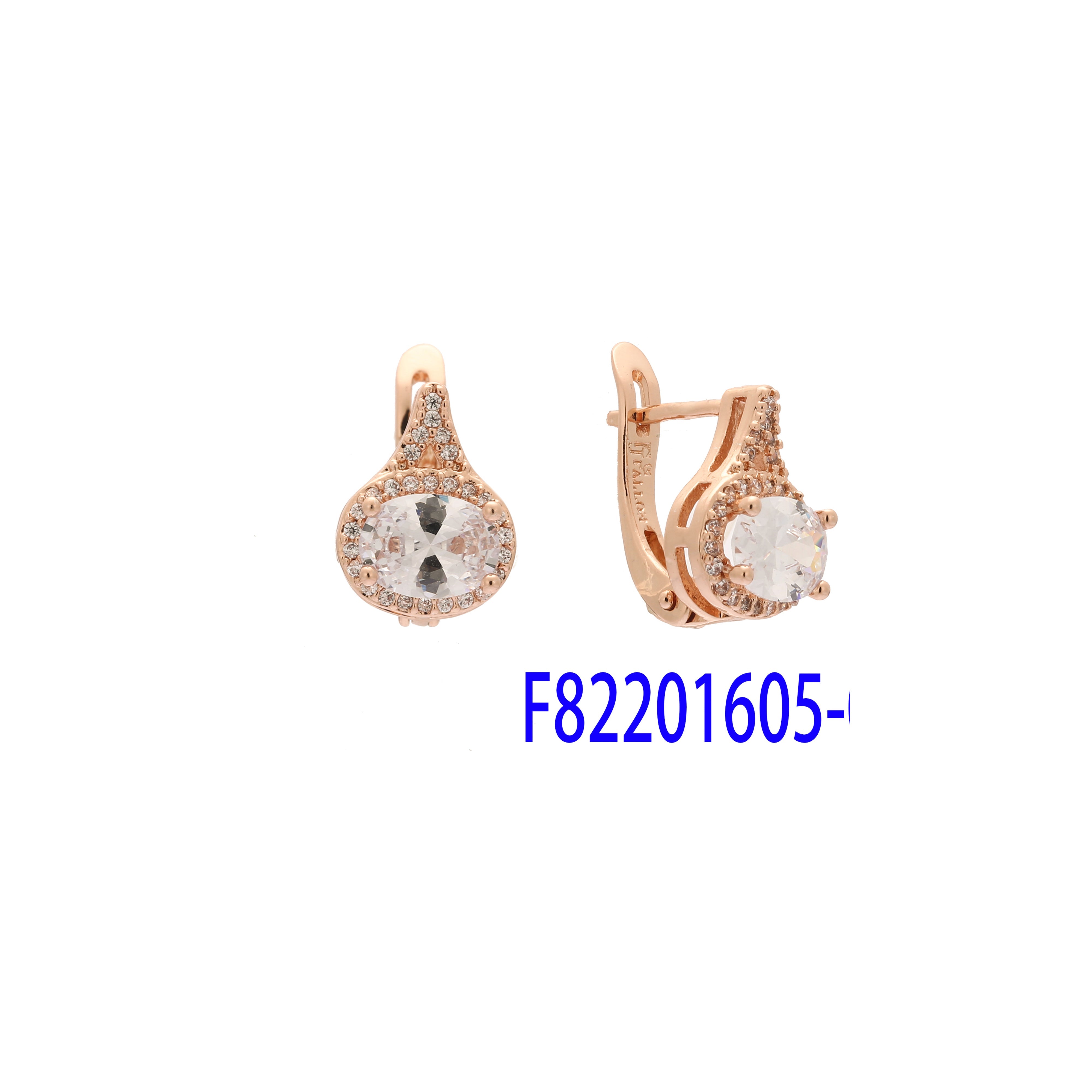 Rose Gold solitaire halo earrings