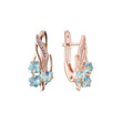 Flower cluster earrings in 14K Gold, Rose Gold plating colors