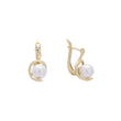 Aretes de Perlas en Oro de 14K, colores baño de Oro Rosa