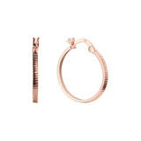 Thin hoop earrings in 14K Gold, 18K Gold, Rose Gold plating colors