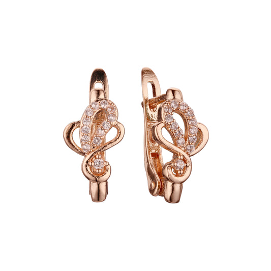 Pendientes de oro rosa