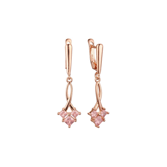 Pendientes de oro rosa