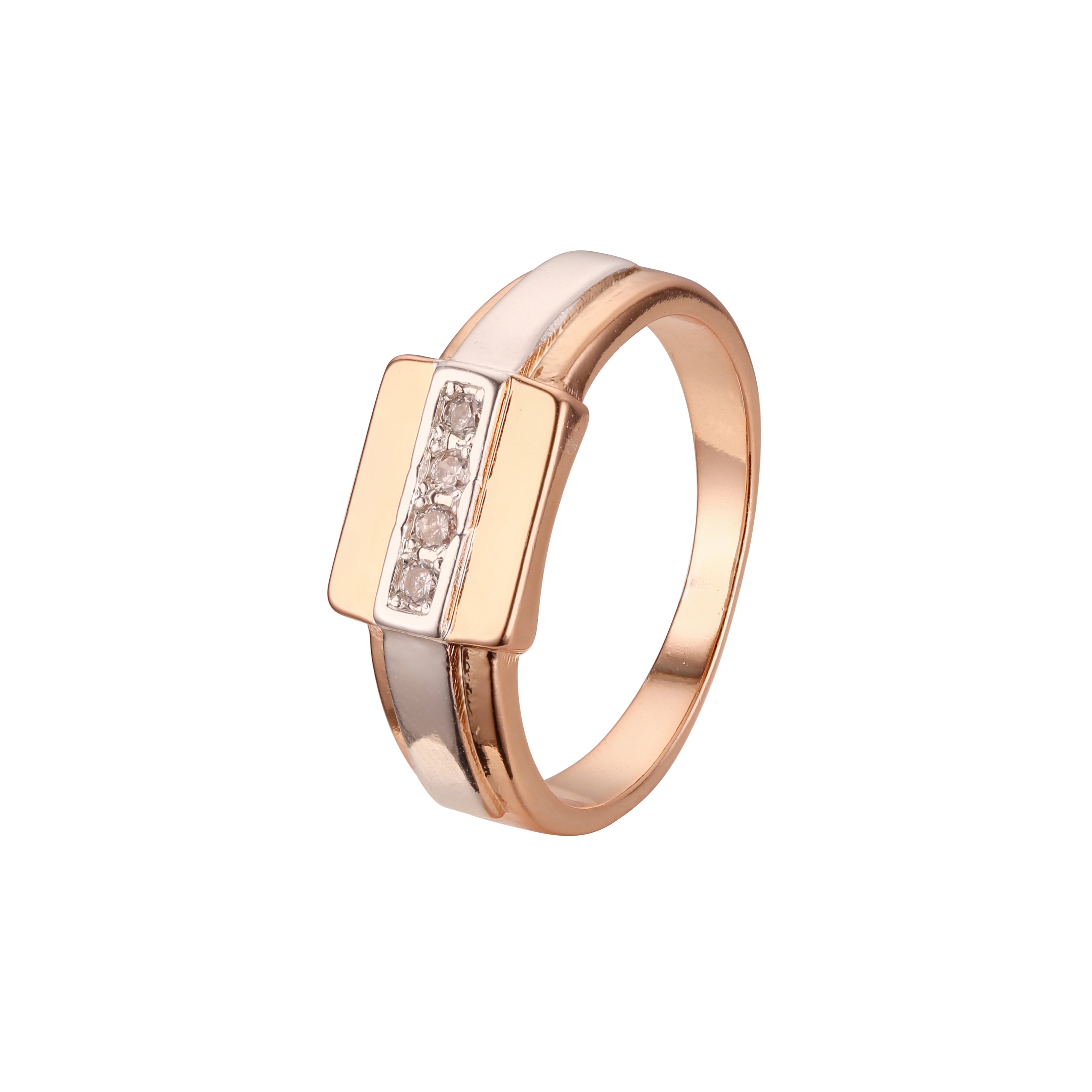 Rose Gold two tone men's rings