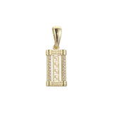 Greek key pendant in Rose Gold, 14K Gold plating colors