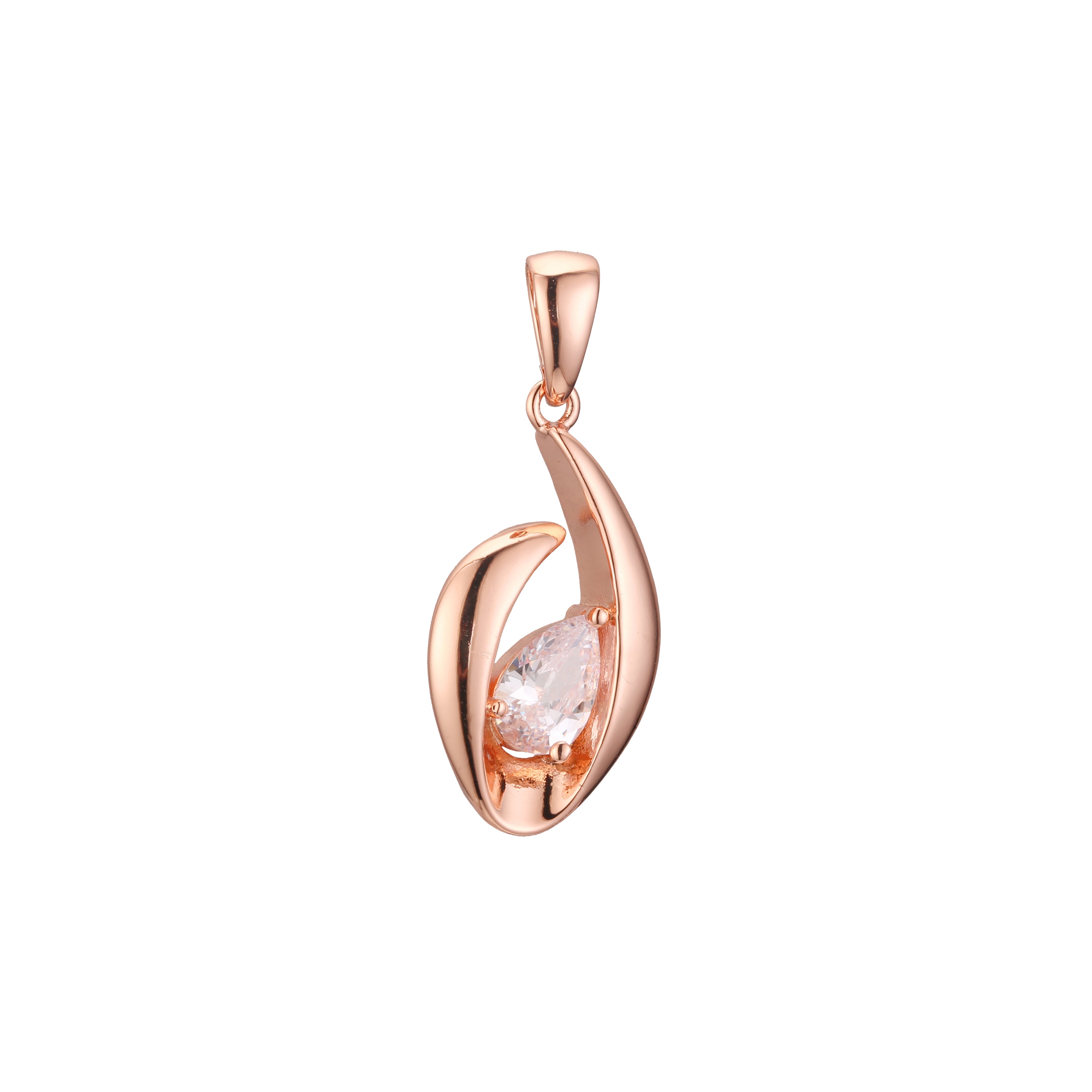 Pingente em ouro rosa, cores banhadas a ouro 14K