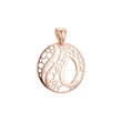 Life circle leaves pendant in Rose Gold, 14K Gold plating colors