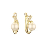 Pearl earrings in 14K Gold, Rose Gold plating colors