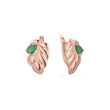 Brincos de cachos Leaves em ouro 14K, ouro rosa, duas cores de revestimento