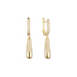 Cluster cz drop 14K Gold, 18K Gold, Rose Gold earrings