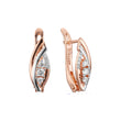 Earrings in Rose Gold, two tone plating colors