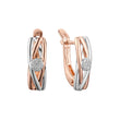 Earrings in Rose Gold, two tone plating colors