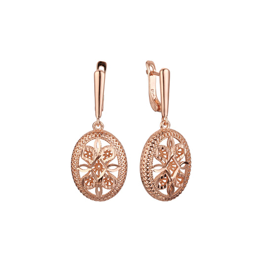 Pendientes de oro rosa