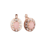 Cluster earrings in Rose Gold, two tone plating colors