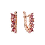 Cluster earrings in 14K Gold, Rose Gold plating colors