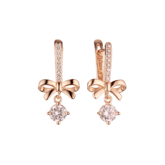 Pendientes de oro rosa