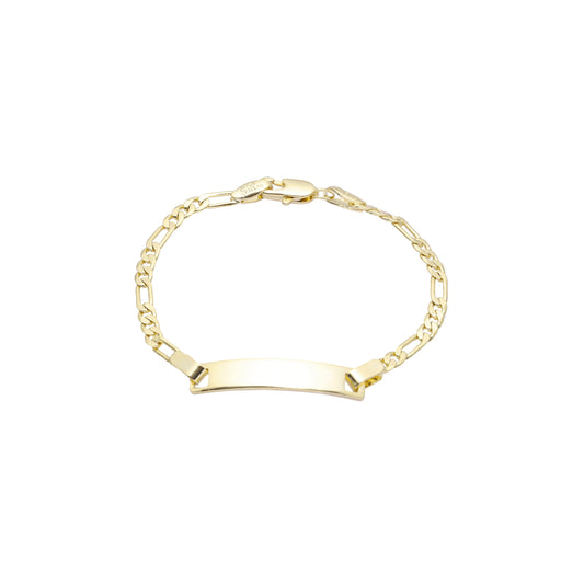 Pulseras de identificación para hombre chapadas en Oro 14K.