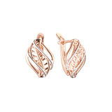 Earrings in Rose Gold, two tone plating colors