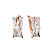 Earrings in Rose Gold, two tone plating colors