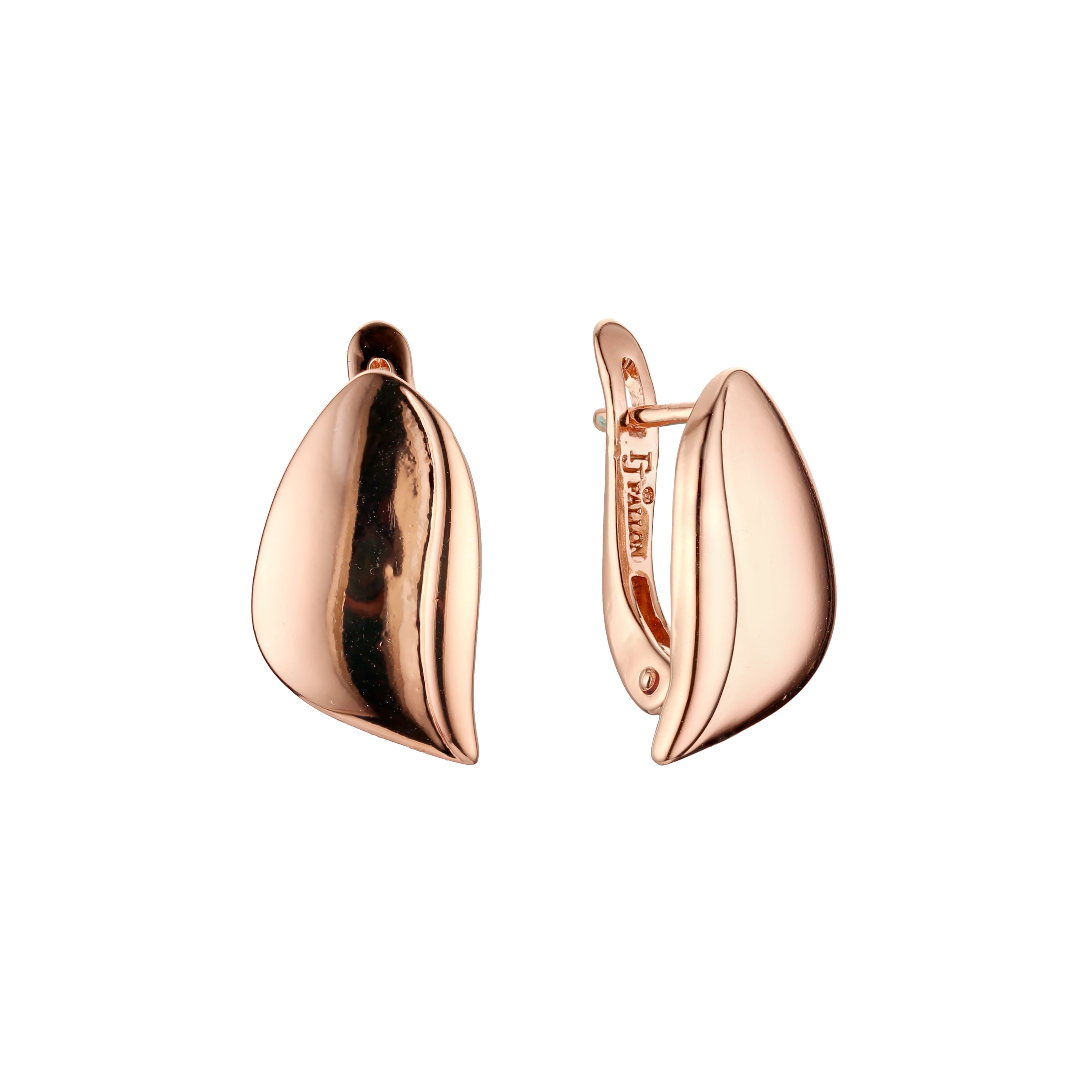 Earrings in Rose Gold, two tone plating colors