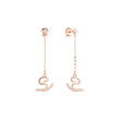 Aretes de oro rosa