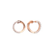 Hoop earrings in Rose Gold, two tone plating colors