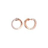 Hoop earrings in Rose Gold, two tone plating colors