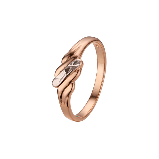 Rose Gold two tone plain design rings