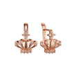 Cluster white CZ Rose Gold earrings