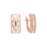 Earrings in Rose Gold, two tone plating colors