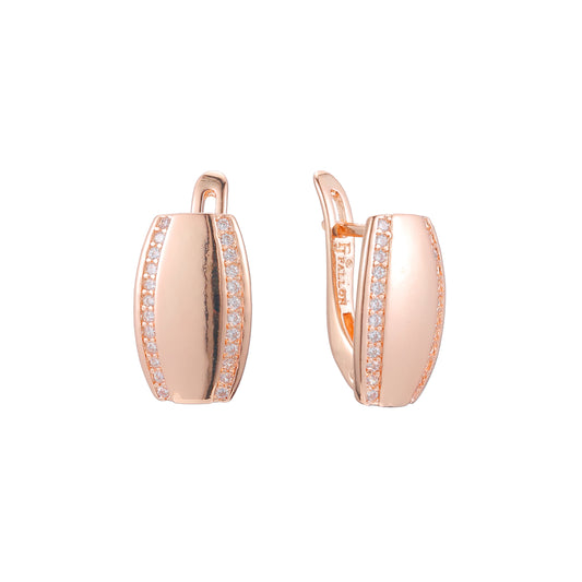 Earrings in 14K Gold, Rose Gold, two tone plating colors