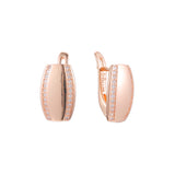 Aretes en Oro 14K, Oro Rosa, baño en dos tonos