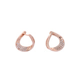 Paved white cz Rose Gold earrings