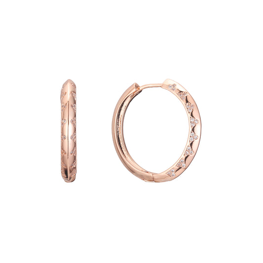 Brincos Huggie em ouro 14K, cores banhadas a ouro rosa