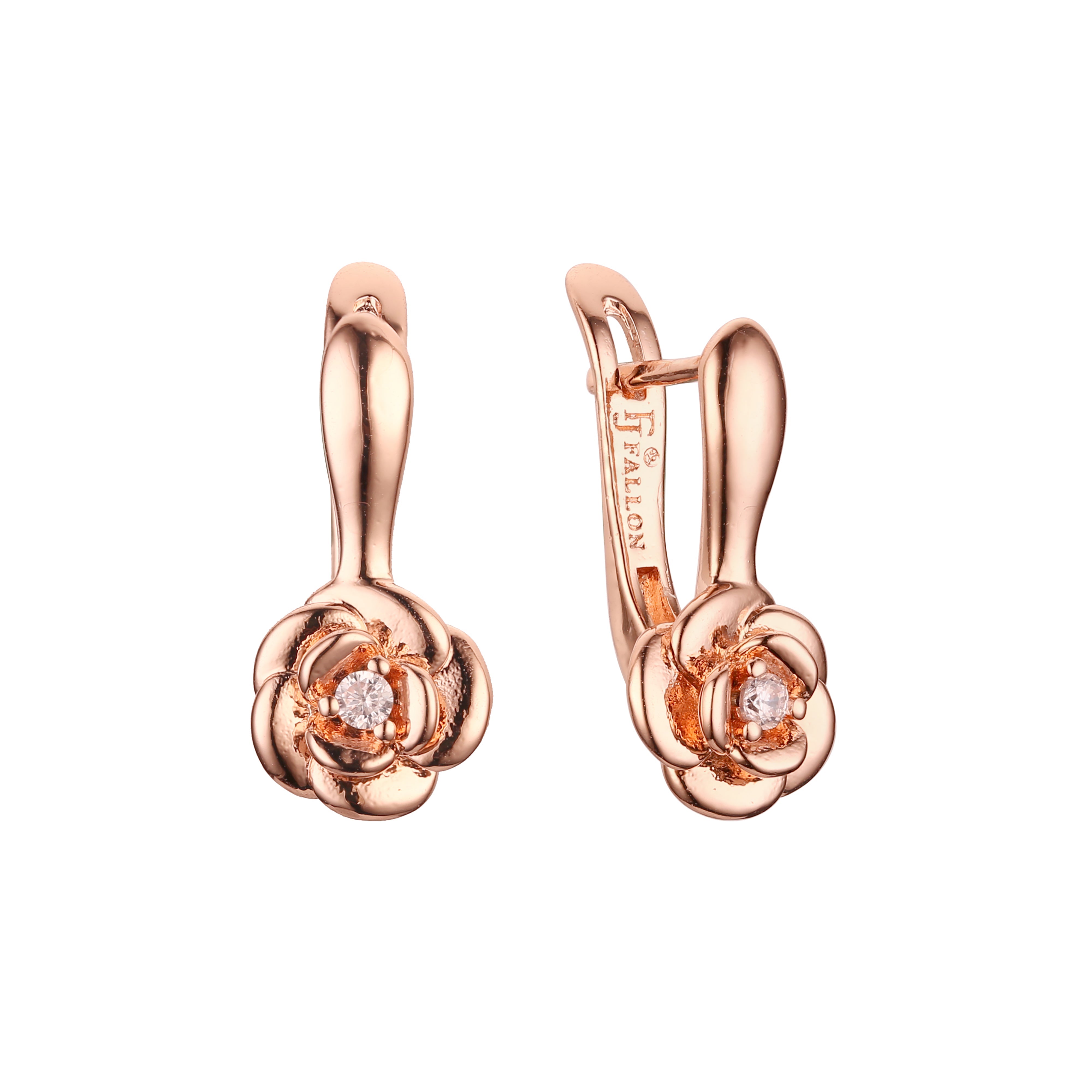 Pendientes de oro rosa