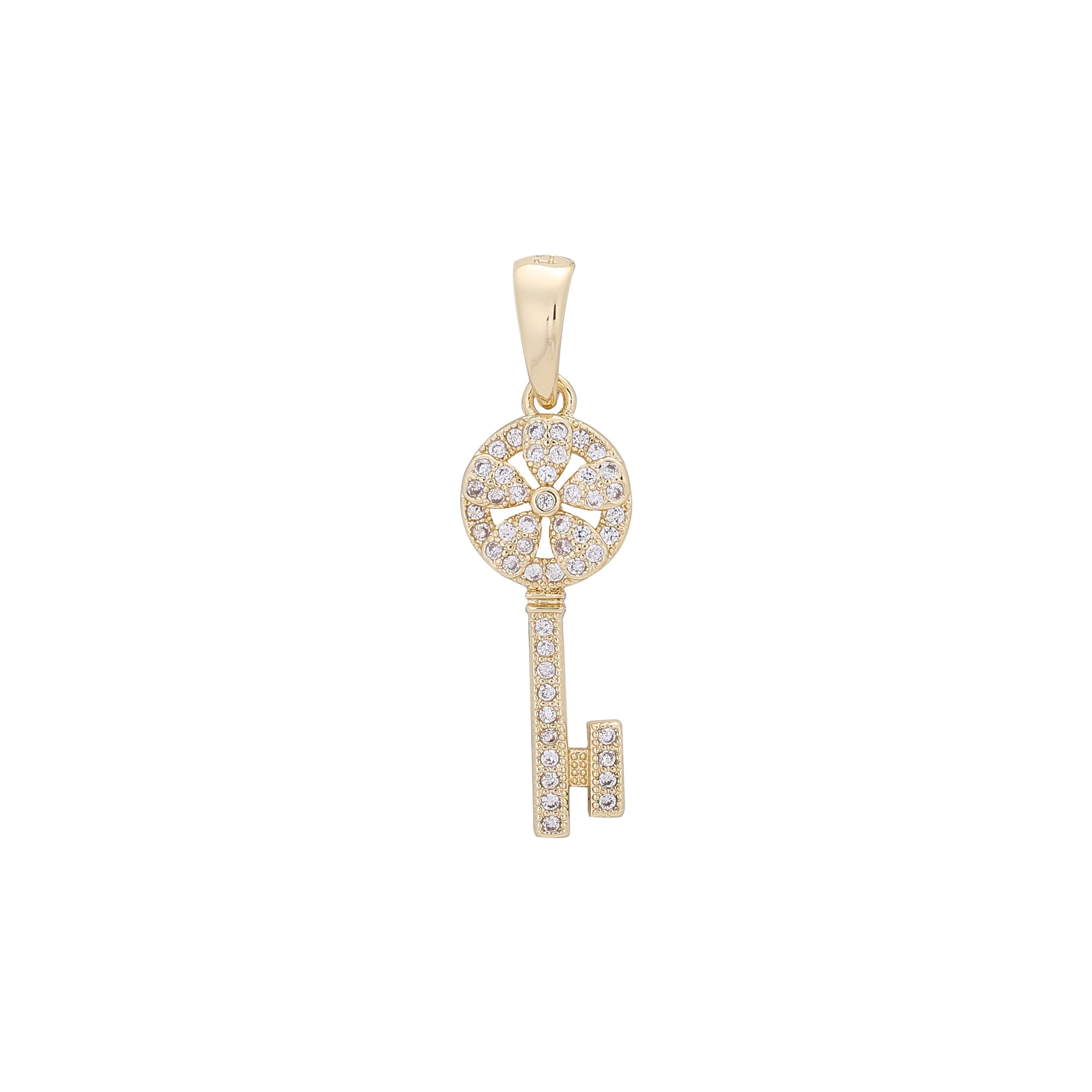 colgante de llave de Oro 14K