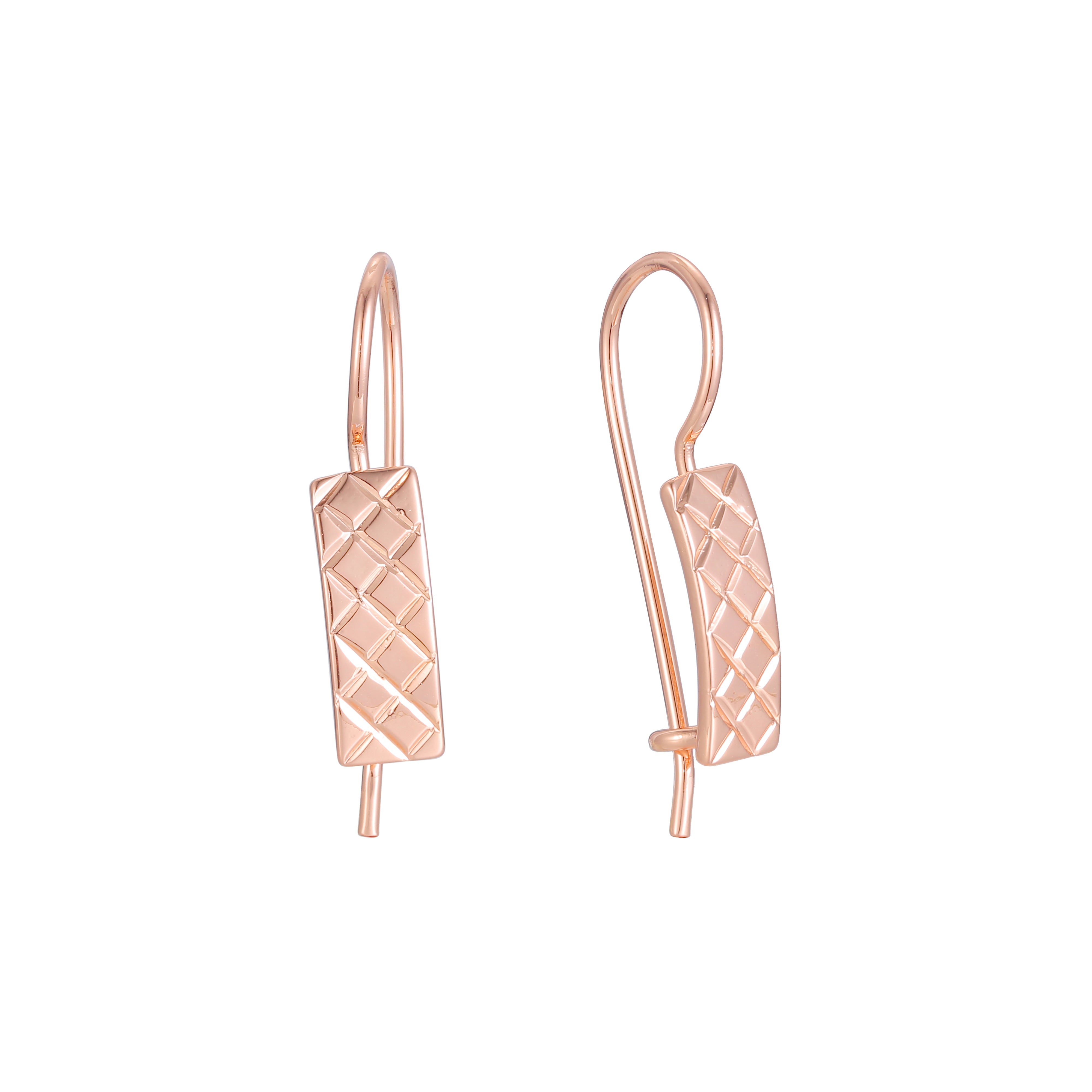 Wire hook child earrings in 14K Gold, Rose Gold plating colors