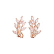 Rising cluster flower CZs Rose Gold earrings