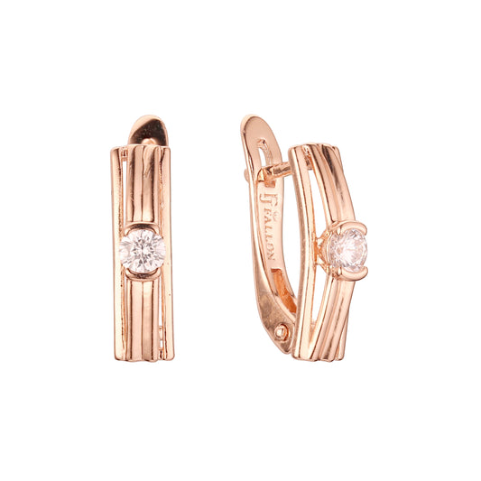 Earrings in Rose Gold, two tone plating colors