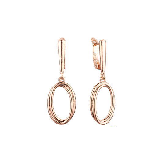 Earrings in Rose Gold, two tone plating colors