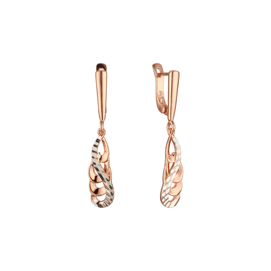 Rose Gold two tone earrings