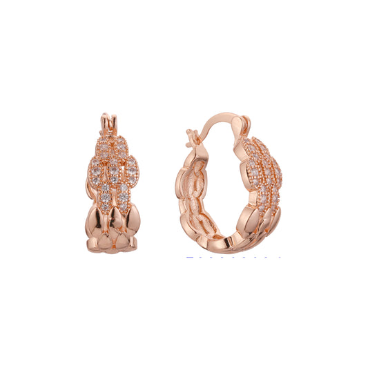 Hoop earrings in 14K Gold, Rose Gold plating colors