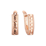 Earrings in Rose Gold, two tone plating colors