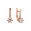 Solitaire earrings in 14K Gold, Rose Gold, two tone plating colors