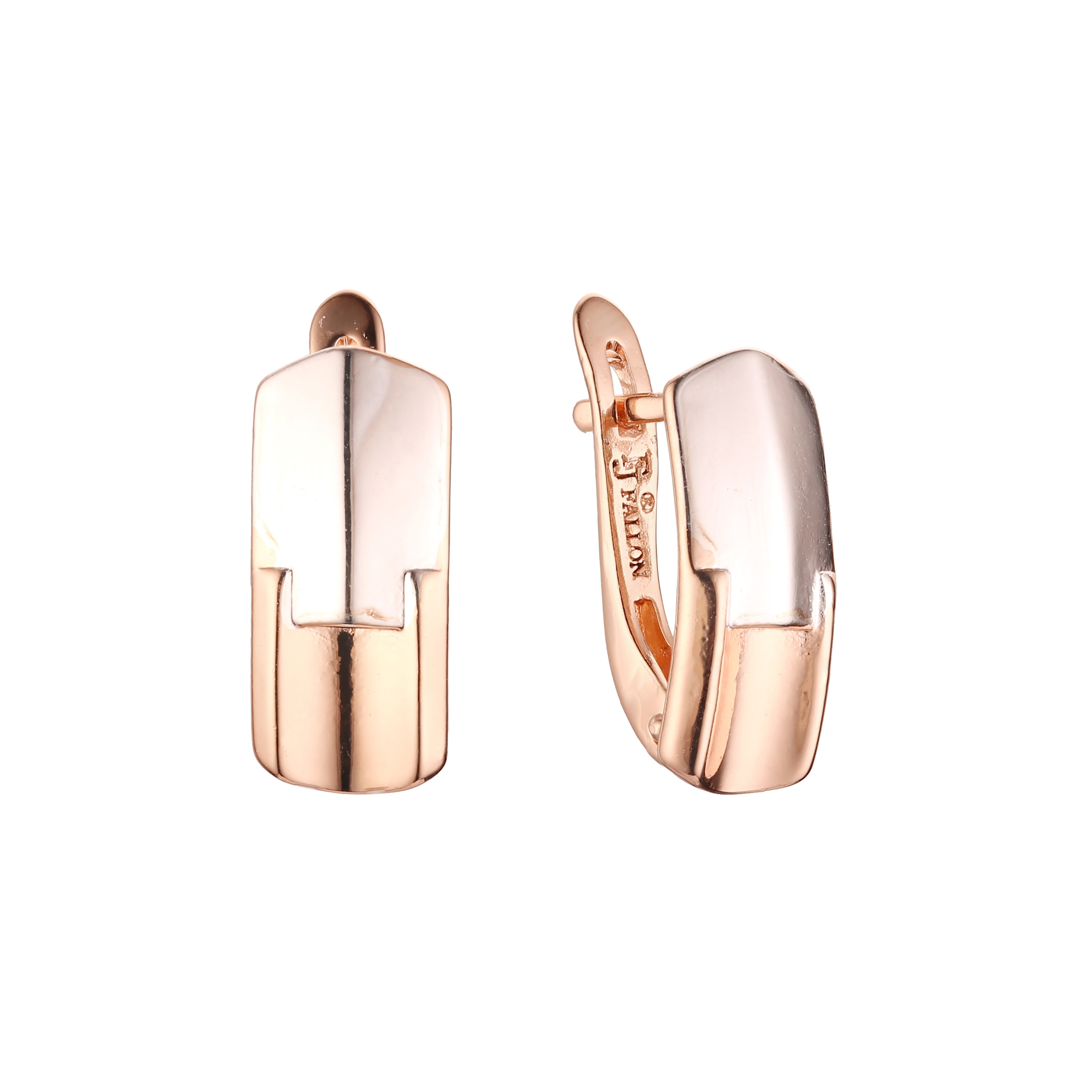 Earrings in Rose Gold, two tone plating colors