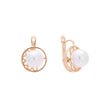 Solitaire pearl Rose Gold earrings