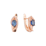 Cluster earrings in 14K Gold, Rose Gold, two tone plating colors