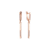 Aretes en Oro 14K, Oro Rosa, baño en dos tonos