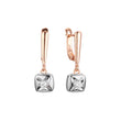 Earrings in Rose Gold, two tone plating colors