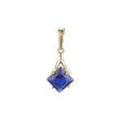 Solitaire pendant in 14K Gold, Rose Gold plating colors