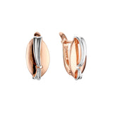 Earrings in Rose Gold, two tone plating colors